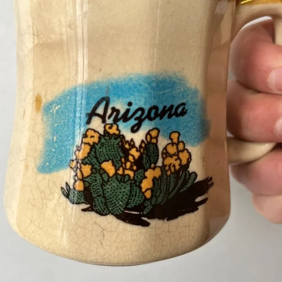 Vintage Arizona Crackled Souvenir Mug - Picture 2 of 7
